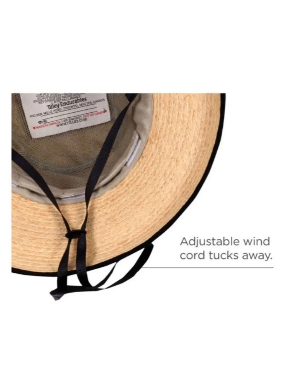Tilley R2 Women's Medium Brim Raffia Hat UPF50 Packable MSRP$120